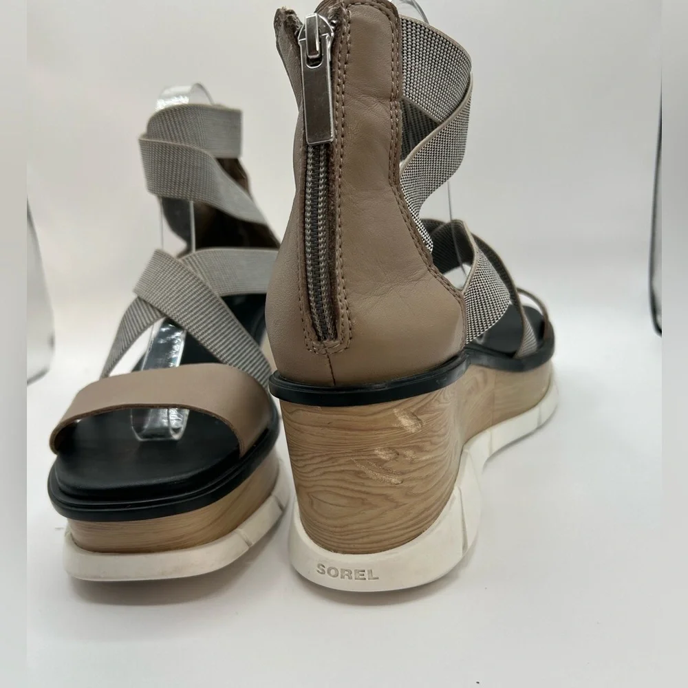 Sorel Women's Platform Sandals - Gray and Tan lowest price - Picture 7 of 15